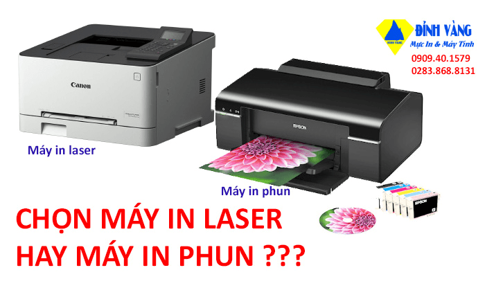 Nên chọn mua máy in phun hay máy in laser? Lựa chọn máy in phù hợp?