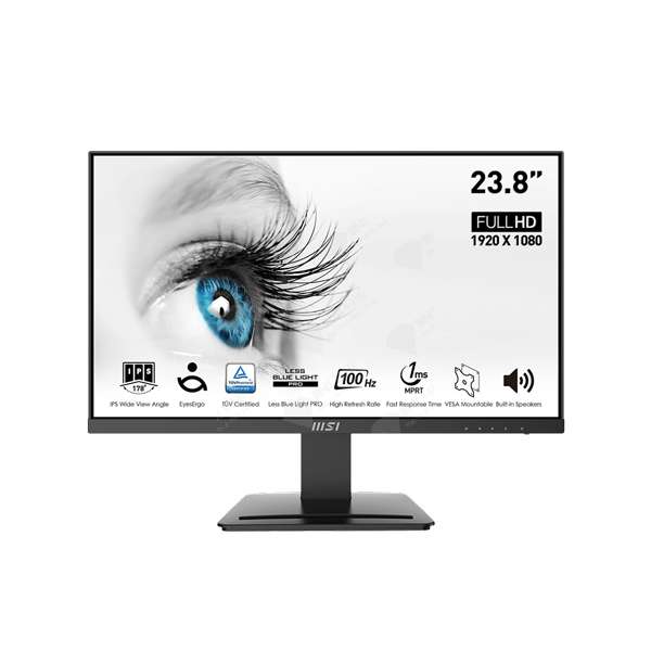 Màn Hình MSI PRO MP243X (23.8 Inch, Full HD, 1ms, 100HZ, 250cd/m2, IPS, Loa)