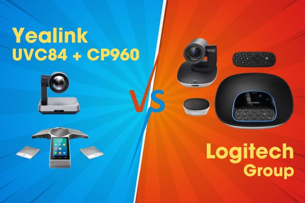So Sánh Thiết Bị Hội Nghị Logitech Group Và Yealink UVC84 + CP960