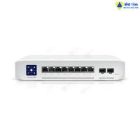 Thiết Bị Chuyển Mạch UniFi Switch USW Enterprise-8-PoE (8x RJ45, 2x SFP+, 120W, LCM 1,3 inch)
